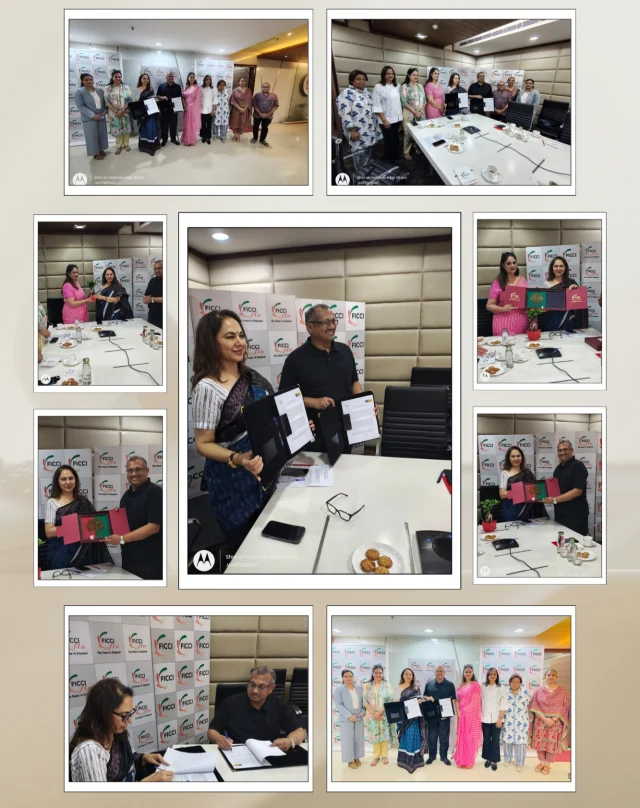 FICCI FLO is delighted to announce its partnership with World University of Design (WUD) to foster creativity, innovation, and empowerment through design-led education and initiatives. 

The MoU was signed by Ms. Poonam Sharma, 42nd National President, FICCI FLO, and Dr. Sanjay Gupta, Vice Chancellor of WUD, establishing a collaborative platform to advance traditional arts, rural artisan empowerment, and creative entrepreneurship. 

This partnership will open doors for women across India to engage in specialized workshops, mentorships, and design education spanning fashion, textile, product innovation, animation, architecture, business, and more, combining heritage with future-forward skills. 

#FLOForChange #WUDxFLO #DesignEmpowerment #WomenInDesign #ArtisanEmpowerment #FICCI_FLO #FLO2025 
@ficci_india @ficciflojkl @ficciflovadodara @ficcifloamritsar @ficcifloindore @ficcifloludhiana @ficciflohyderabad @flo_kolkata @flobhubaneswar @flochennai @flonortheast @flo_kanpur @flolucknowkanpur @flocarscoimbatore @ficciflouttarakhand @ficciflojaipur @floahmedabad @ficci_flo_siliguri @yflodelhi @yflokol @yflo.hyderabad @yfloahmedabad @flobangalore @flomumbai @flo_pune